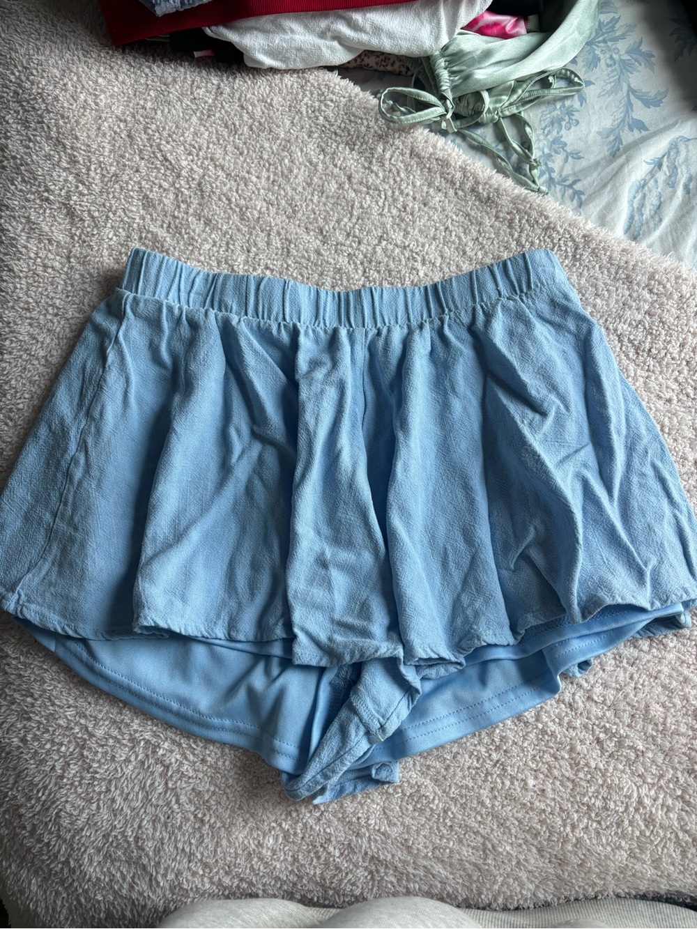 Altar'd State Light Blue Layered Skort Shorts